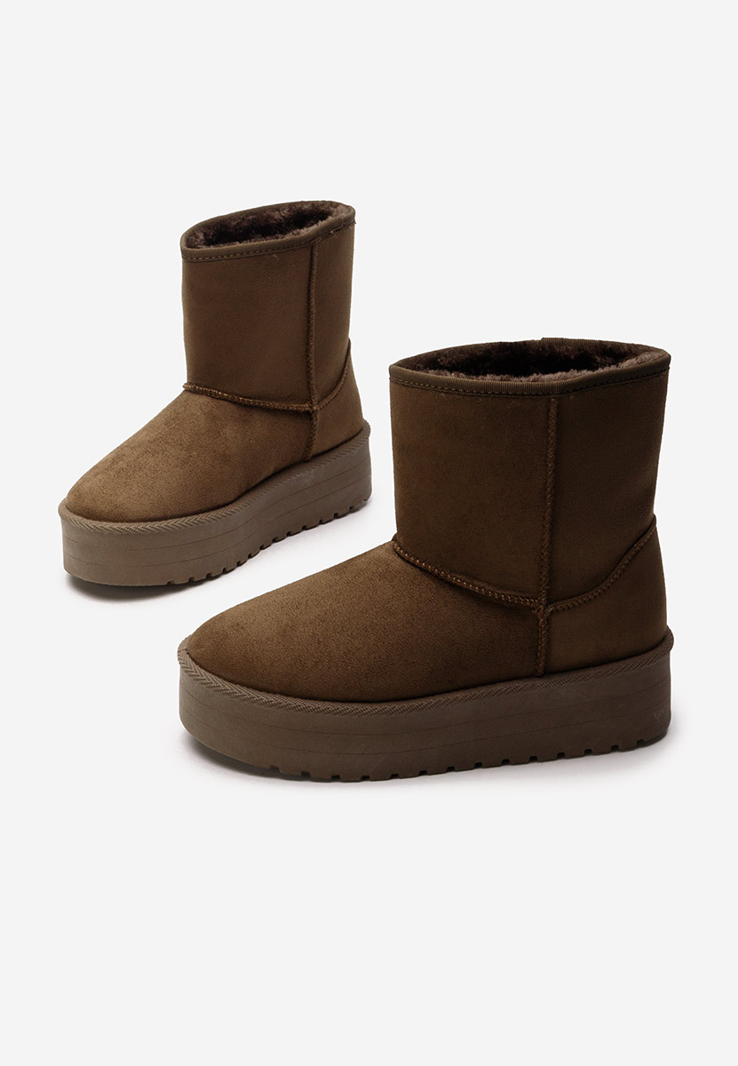 Cizme tip ugg Chrisia V2 maro