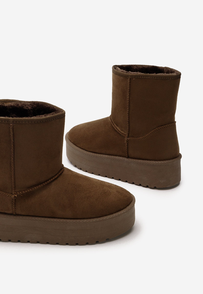 Cizme tip ugg Chrisia V2 maro