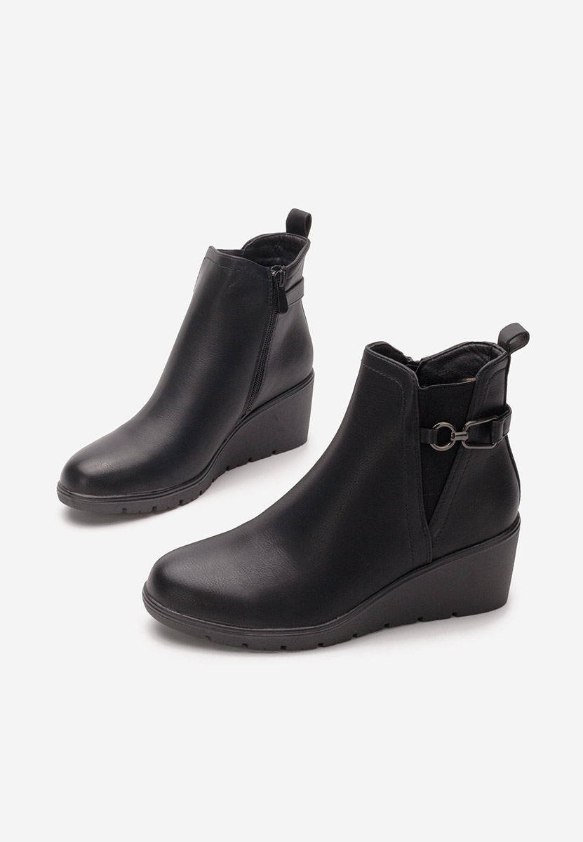 Botine cu platforma Ostara V2 negre