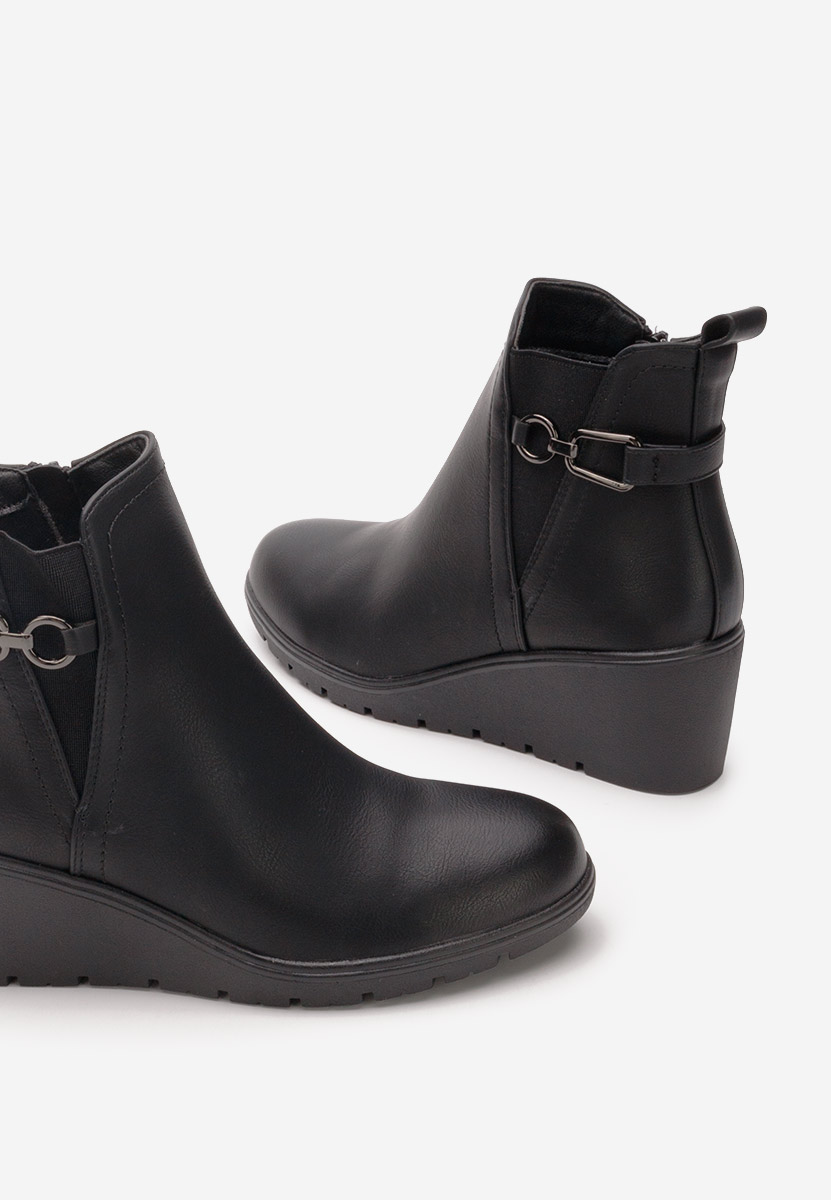 Botine cu platforma Ostara V2 negre