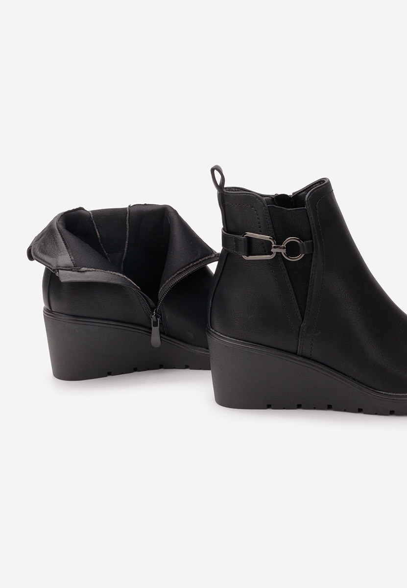 Botine cu platforma Ostara V2 negre