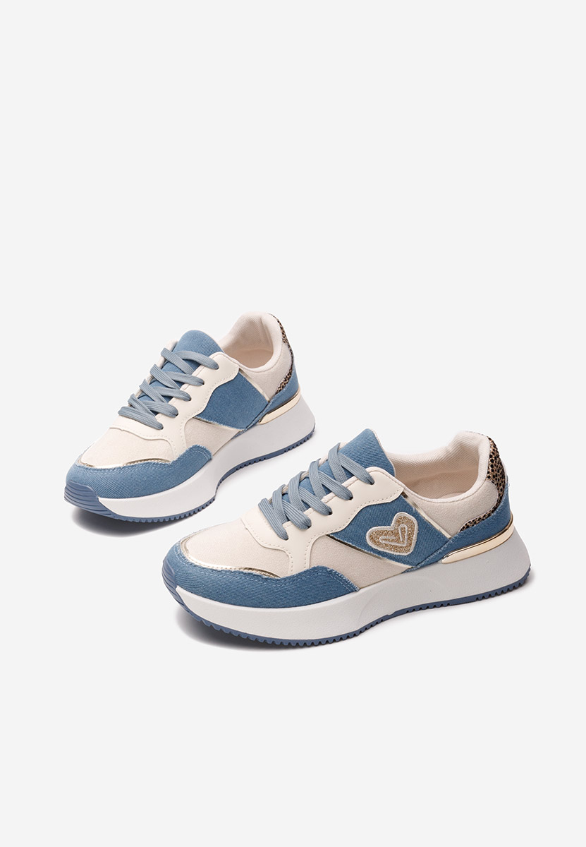 Sneakers cu platforma Leonila albastri