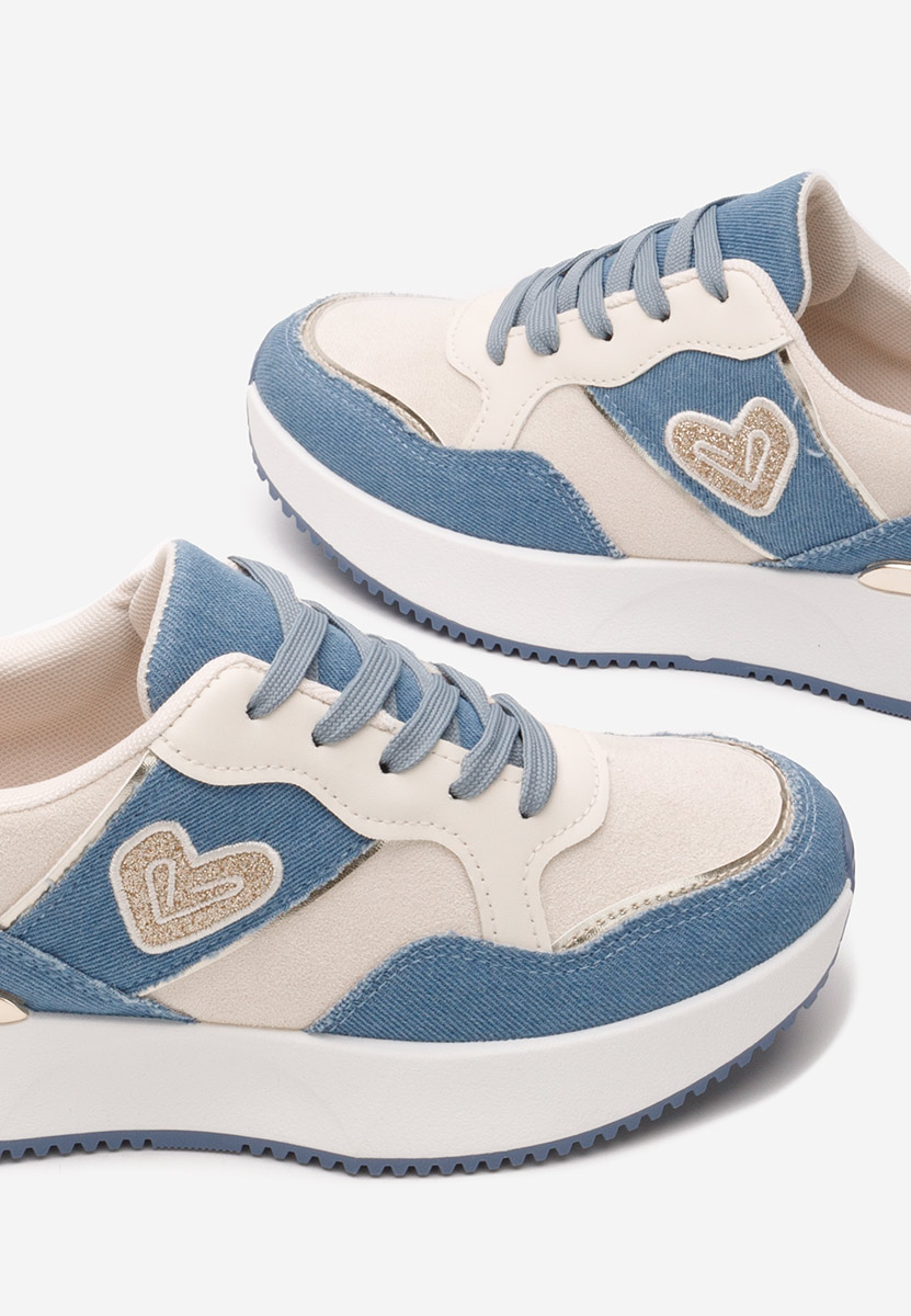 Sneakers cu platforma Leonila albastri