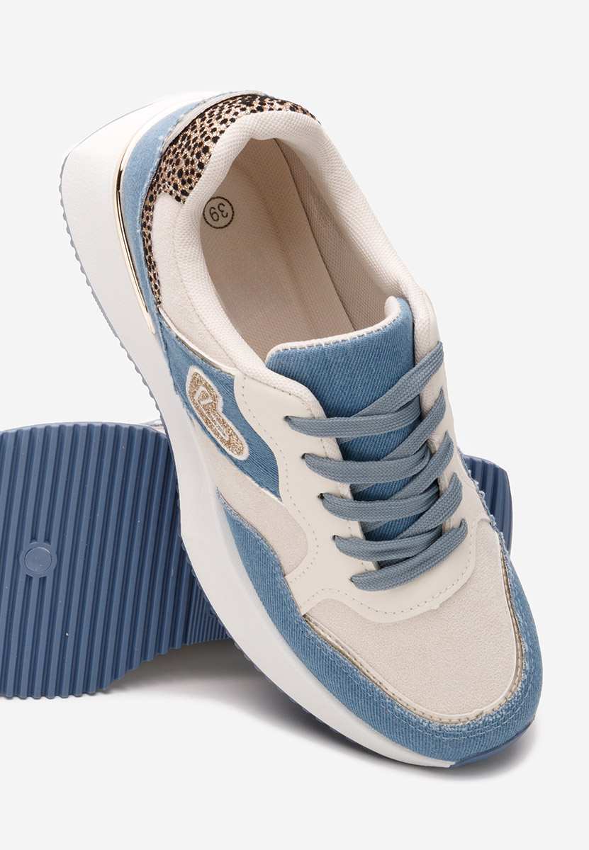 Sneakers cu platforma Leonila albastri