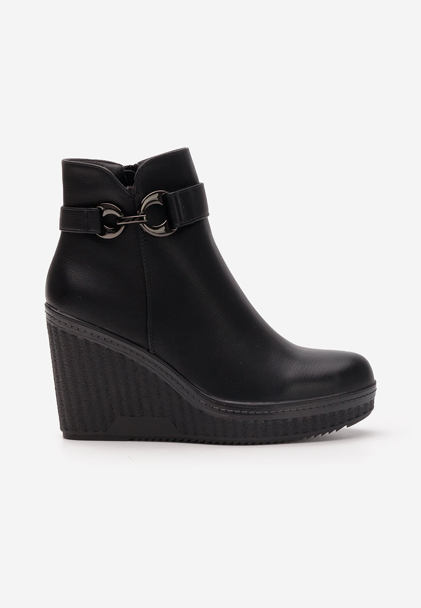 Botine cu platforma Tamela negre