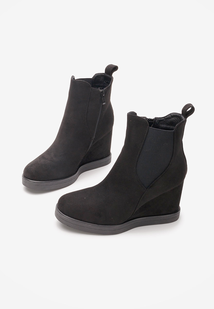 Botine cu platforma Sharina negre