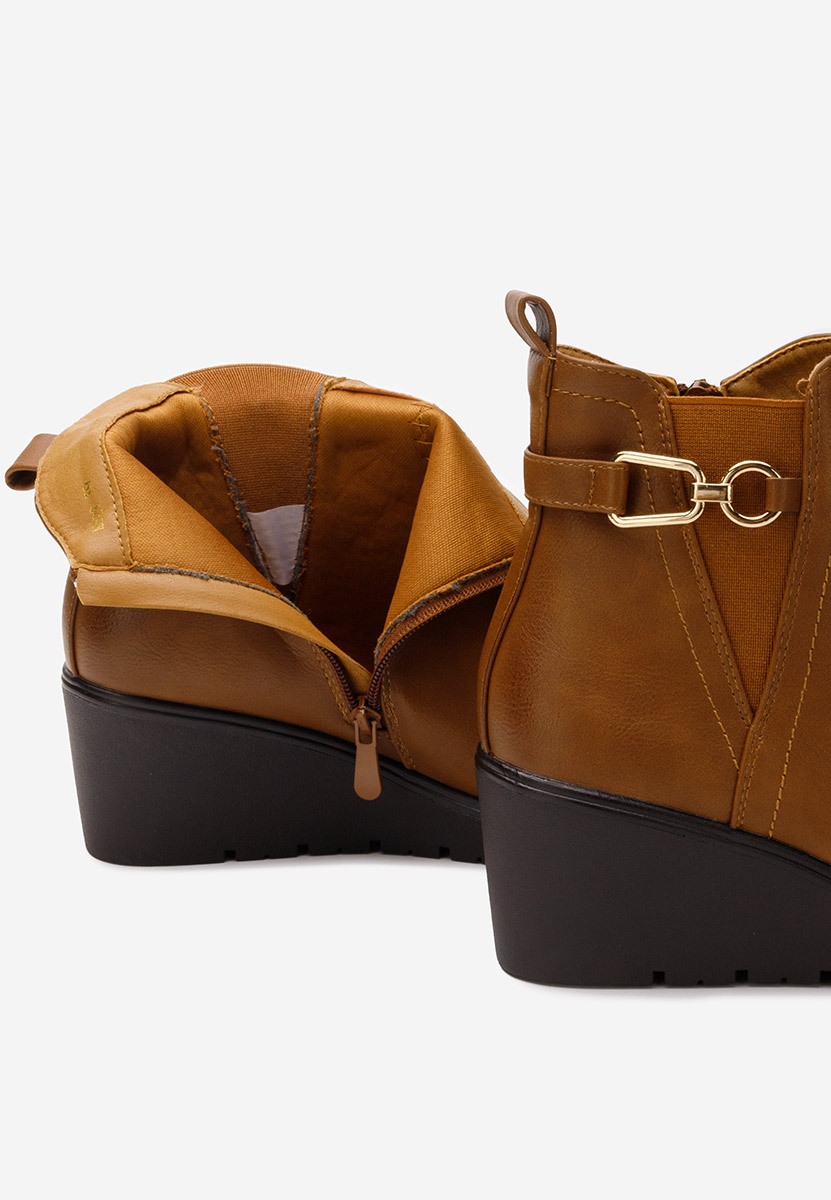 Botine cu platforma Ostara V2 camel