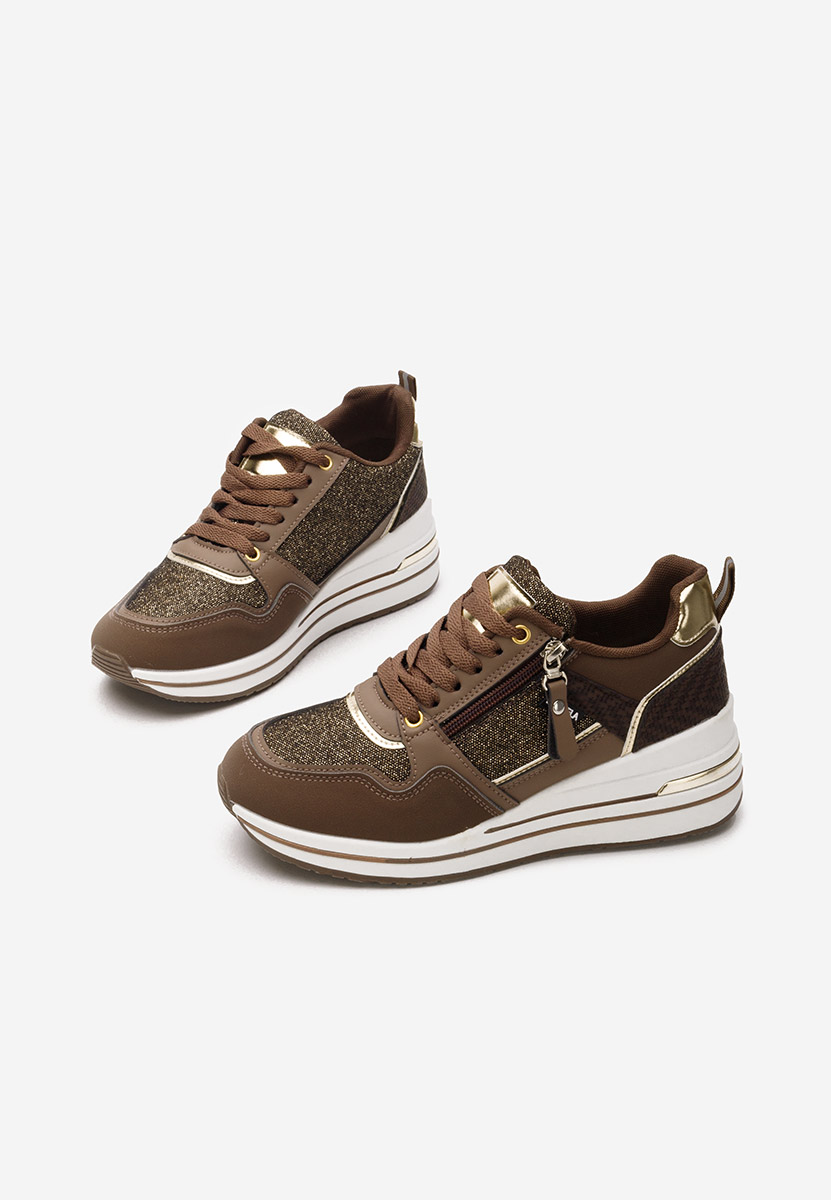 Sneakers cu platforma Orpha maro