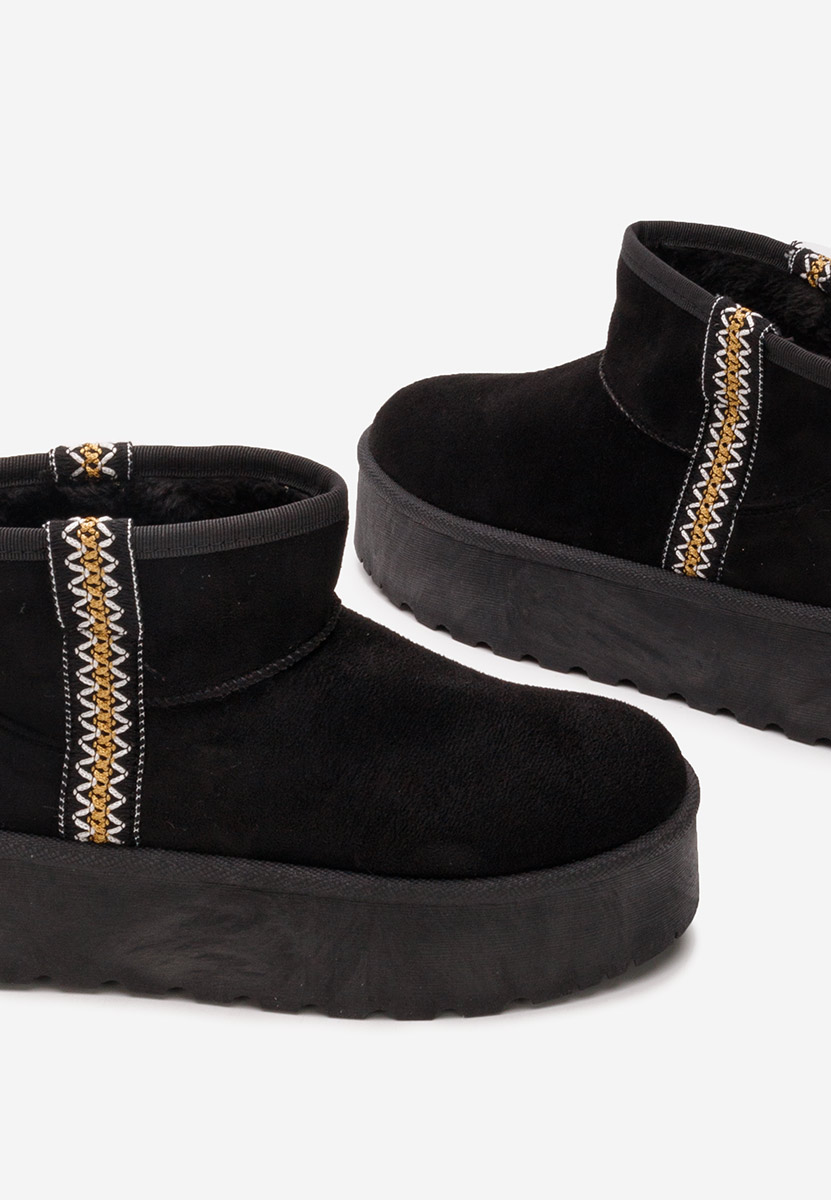 Cizme tip ugg cu platformă Liley negre