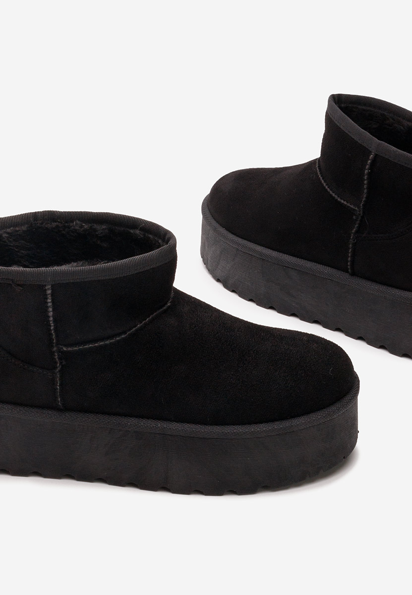 Cizme tip ugg cu platformă Lissie negre