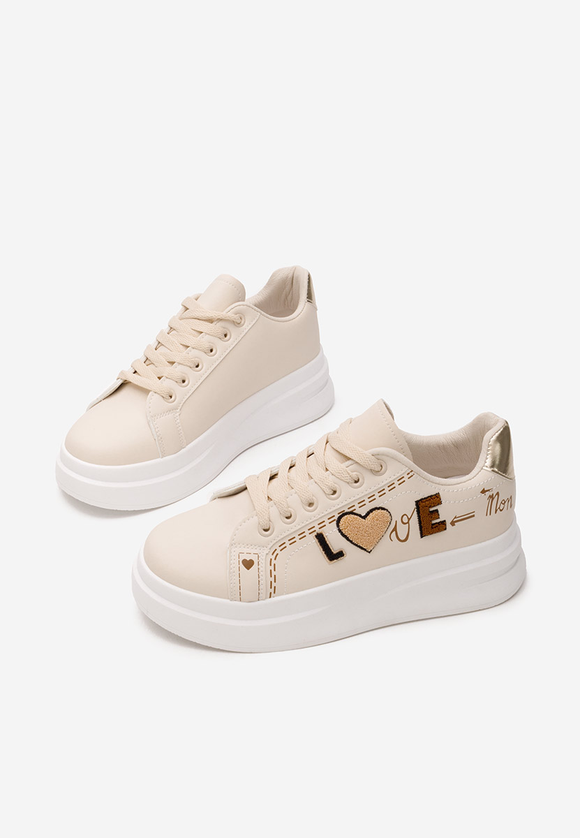 Sneakers cu platforma Stephenie bej