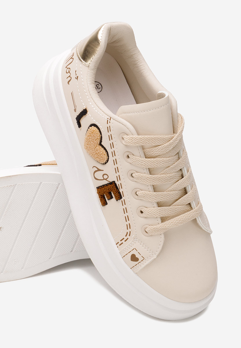 Sneakers cu platforma Stephenie bej