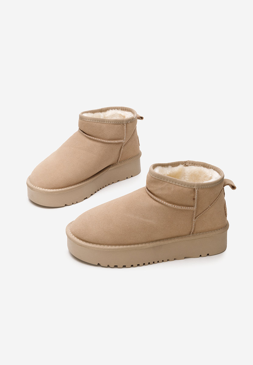 Cizme tip ugg Maya kaki