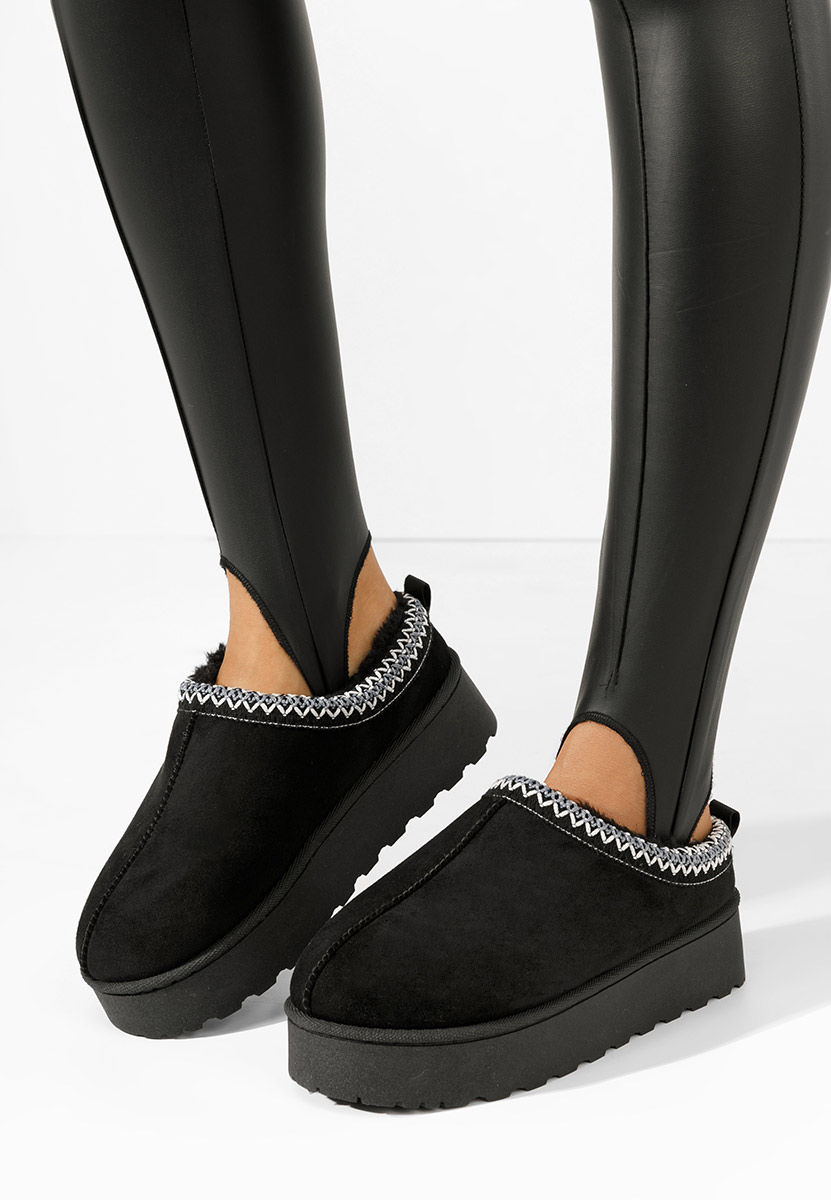 Cizme tip ugg Cassei negre