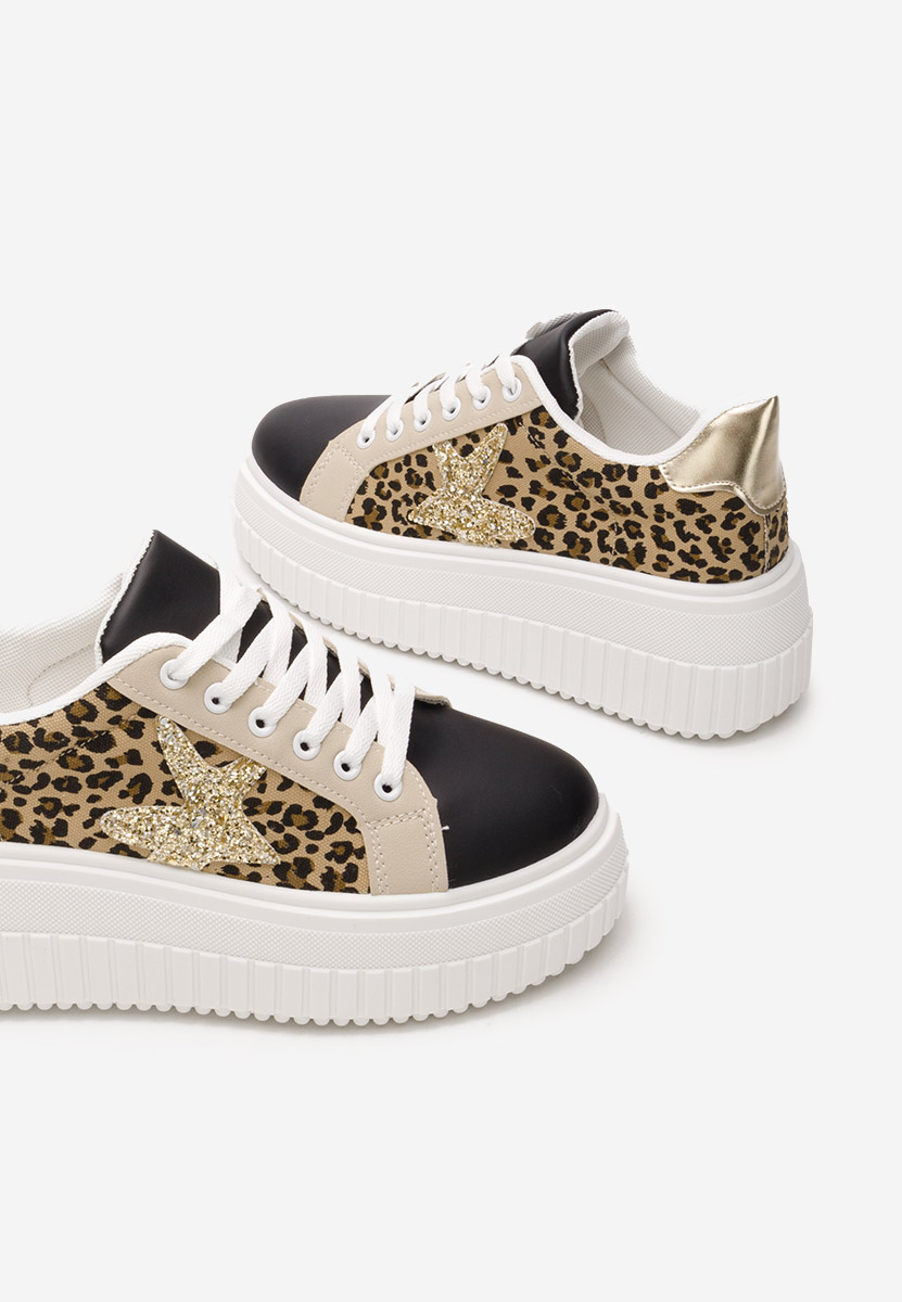 Sneakers cu platforma Arletha leopard