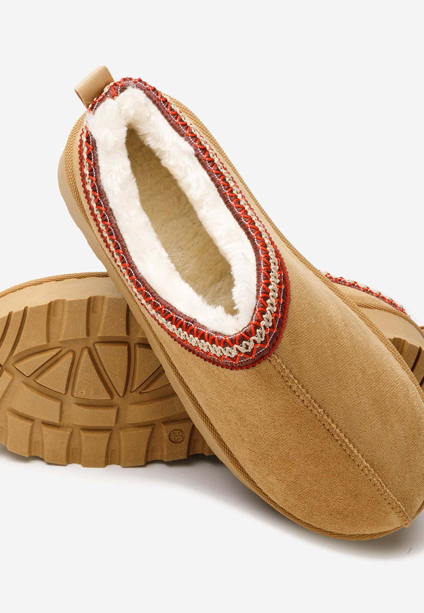 Cizme tip ugg Cassei camel