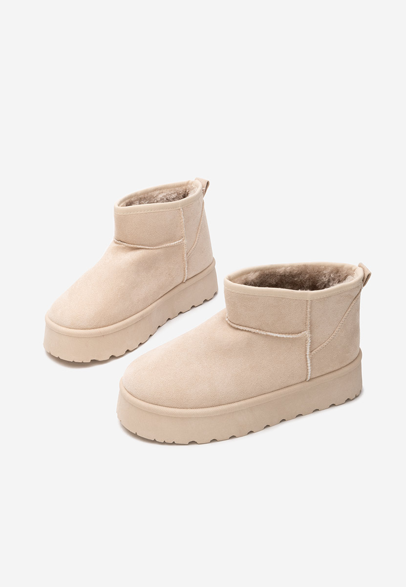 Cizme tip ugg Denissia bej