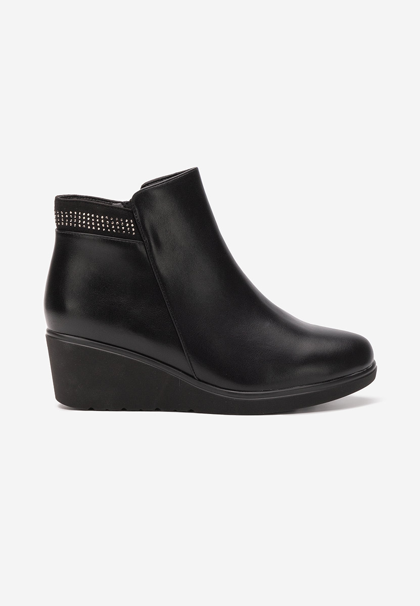 Botine cu platforma Veronea negre