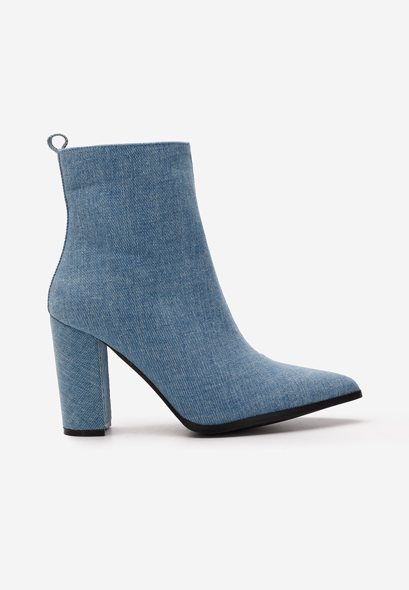 Botine cu toc Adalina denim