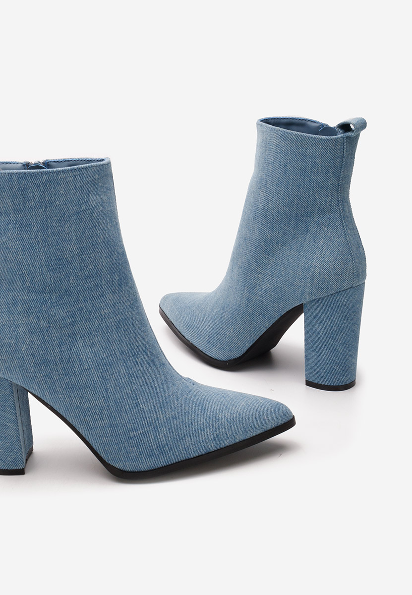 Botine cu toc Adalina denim