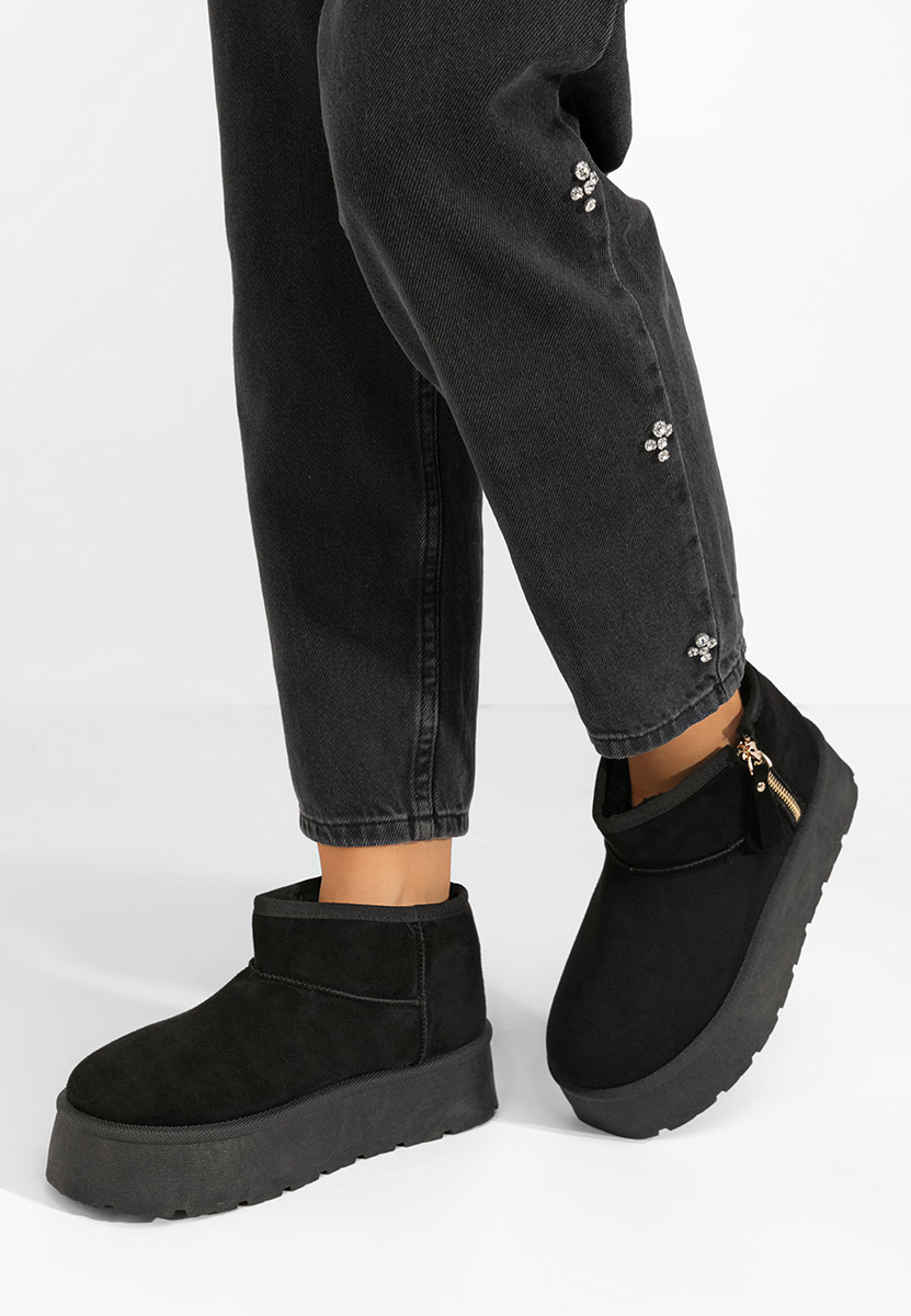 Cizme tip ugg Candiara negre