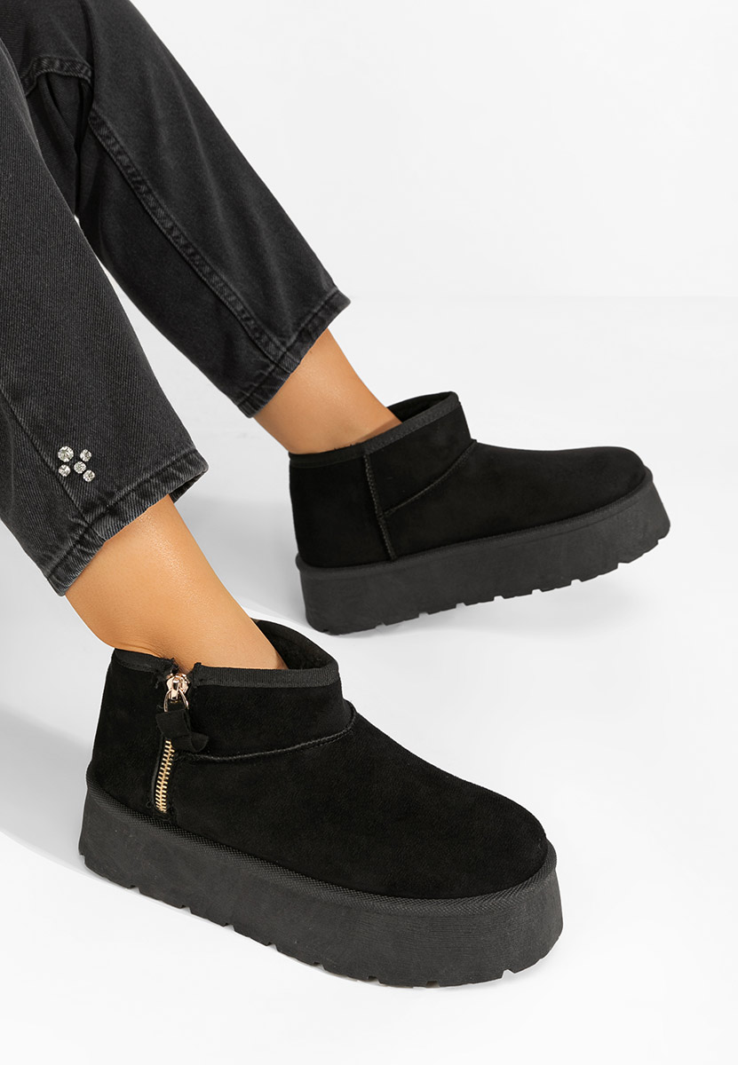 Cizme tip ugg Candiara negre