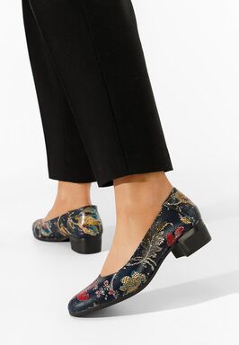 Pantofi dama piele naturala Montremy multicolori