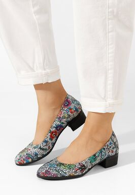 Pantofi dama piele naturala Montremy V7 multicolori