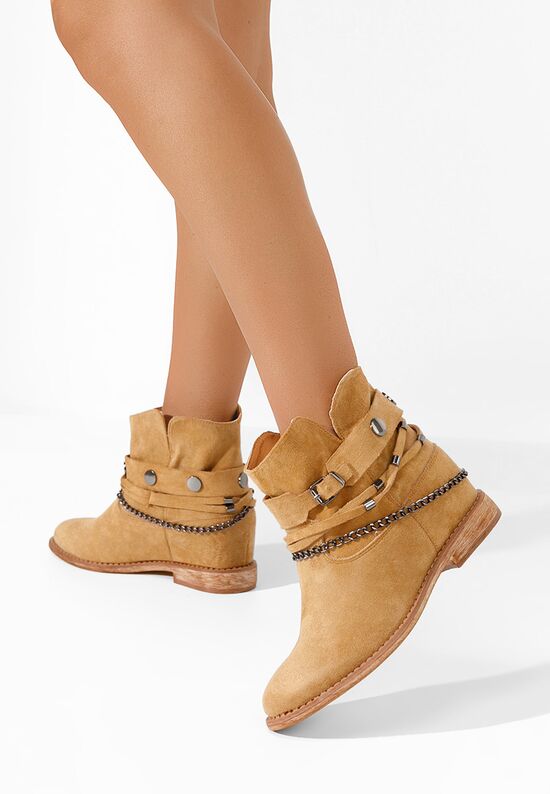 Botine cu platforma Pelona camel