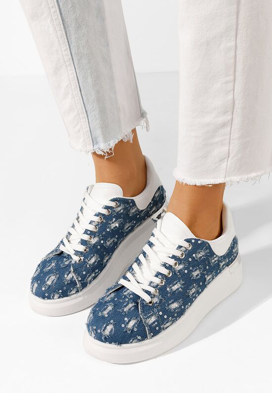 Sneakers cu platformă Tanida denim